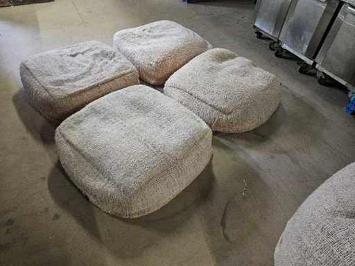 4x pouf Bazar Bizarre 60x60x25cm