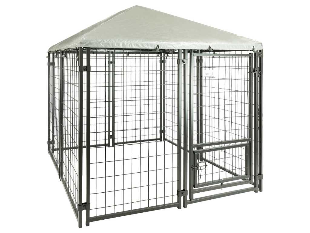 MaxxPet Hondenkennel - Hondenkennel met afneembaar dak - Geschikt voor buiten en binnen - 142 x 142 x 153 cm