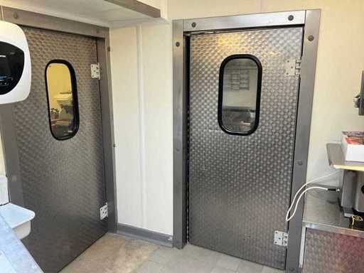 Portes battantes en acier inoxydable (2x)