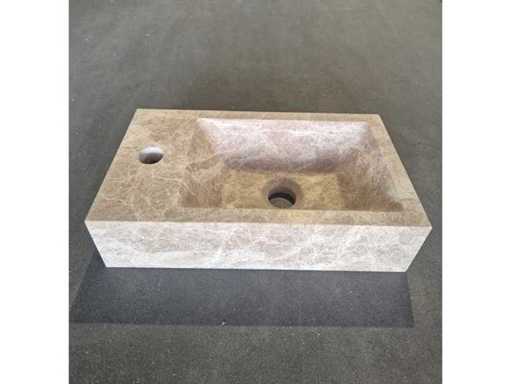 Waschbecken aus massivem Marmor 40x22x10 cm