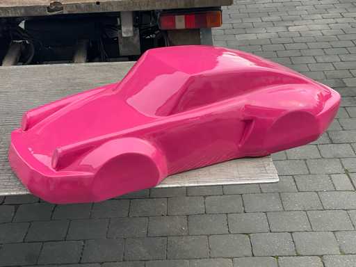 Porsche 911 Sculptuur 140cm Fuchsia