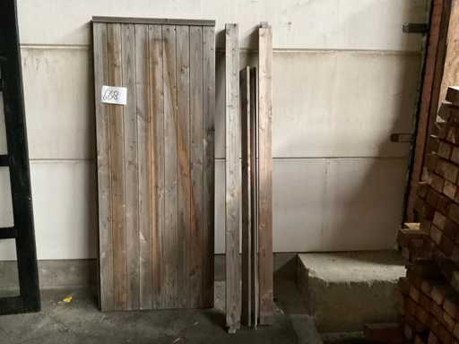 Douglas buitendeur in kozijn 200x76 cm