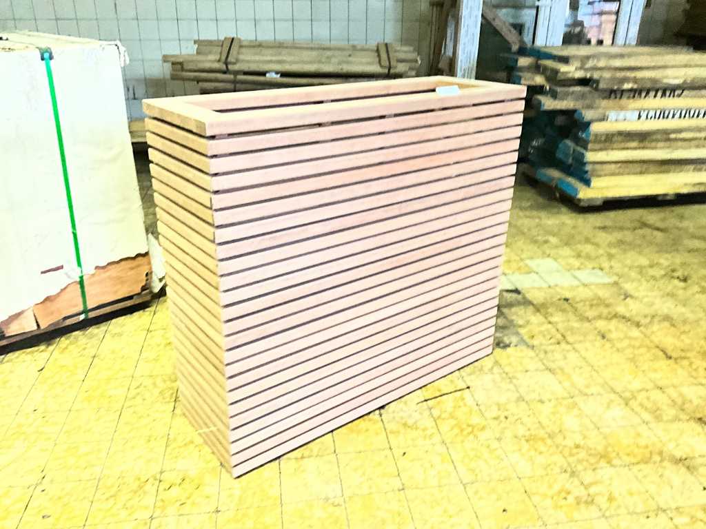 Hillwood - Fioriera in legno duro 100x35x90 cm (2x)