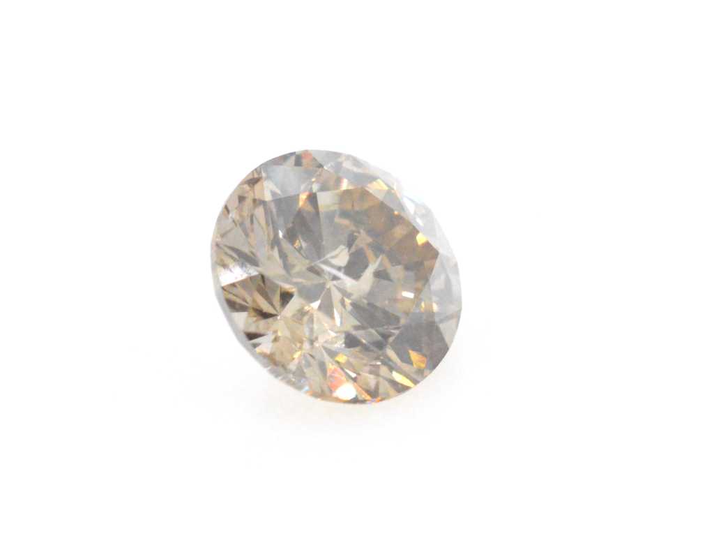 Diamond - 1.00 carats real cognac colored diamond (certified)