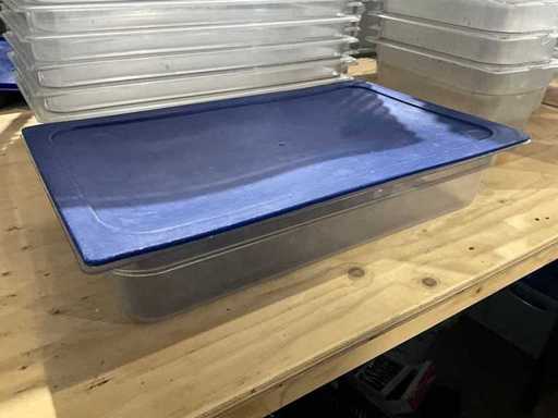 Carlisle - GN 1/1-100 - Plastik-Gastronorm-Tablett mit Deckel (12x)