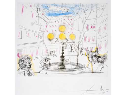 Salvador Dali (after) - Place Fürstenberg - printography