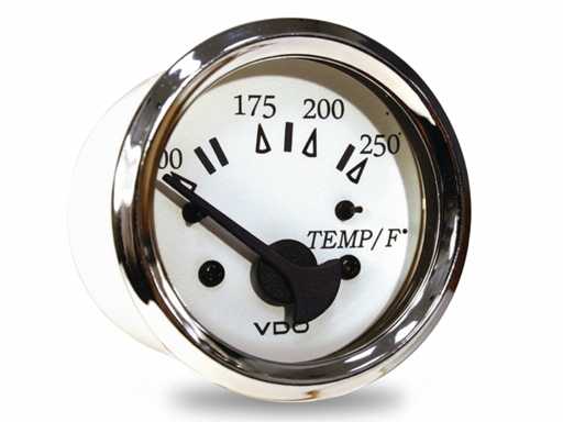 Afișajul indicator alb de temperatură al motorului VDO Seachoise - 15201