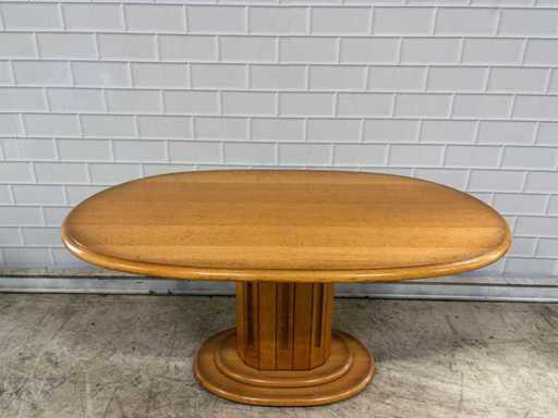 Oval wooden table