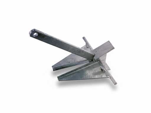 Ancoră Danforth tip Allpa galvanizată de 12 kg - 9010080