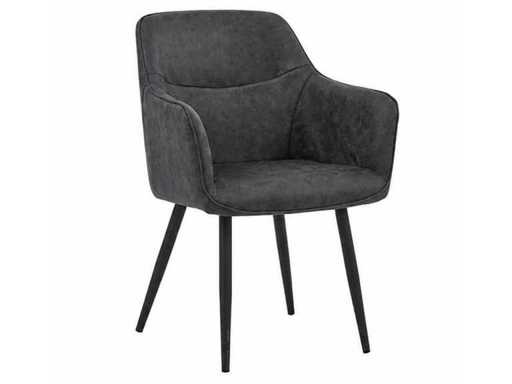 Set of 6 Dining Chair Tub with armrest Anthracite