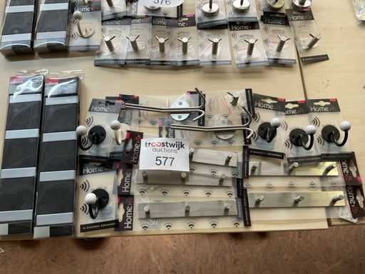 1 x batch of coat racks; Wall hooks