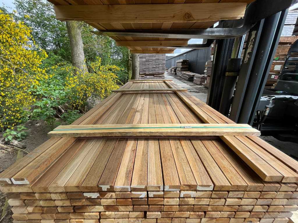 Ipé hardwood planks planed 21x45mm, length 245cm (118x)