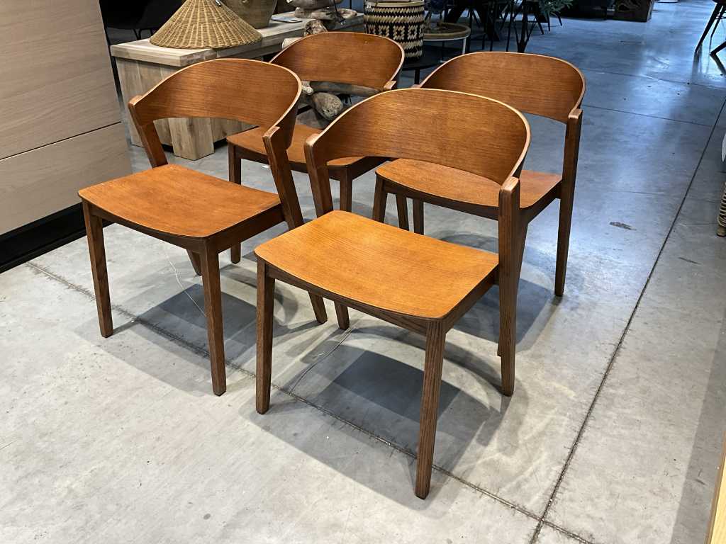 J-line wooden dining chair (4x)