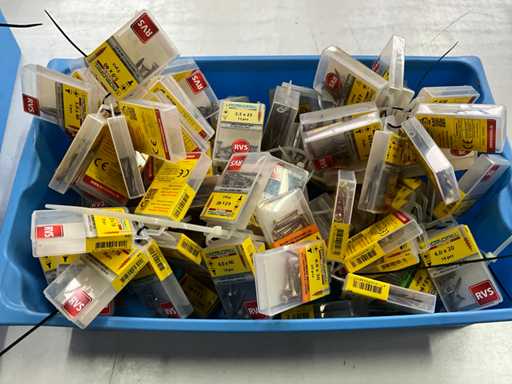 Rotadrill Różne ze stali nierdzewnej, ocynkowanej i mosiądzu (100x)