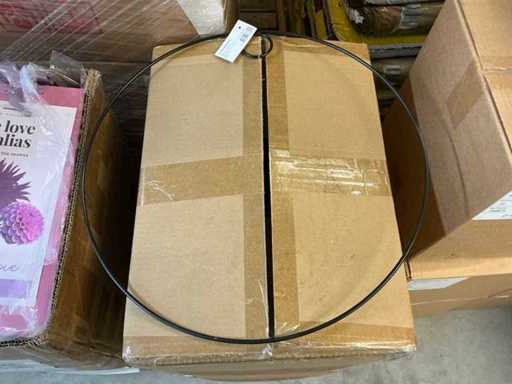 Partij Pendant Rings Metal D.40cm black iron (192x)