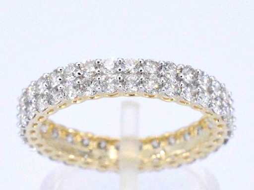 Gouden eternity ring met diamanten