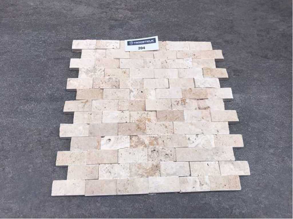Płytka mozaika trawertyn jasna 10 m²
