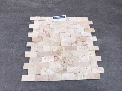 Natuursteen Light Travertin Mozaïek 29x30,5 cm tegel 10 m²