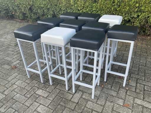 Scaun de bar - alb/negru (10x)