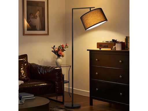 Black Arch Floor Lamp Lampshade Vintage E27 Foot Switch 166cm
