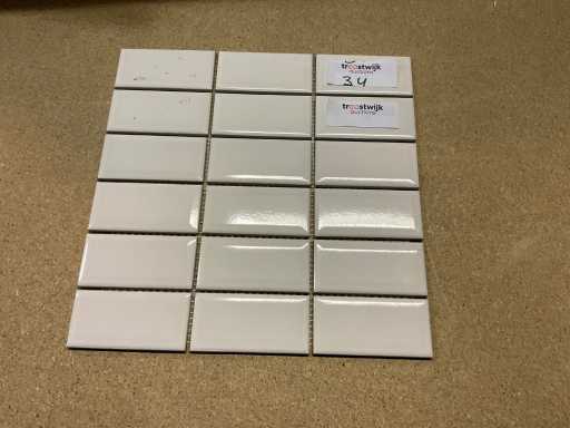 Vitra Metrotiles Mosaico Bianco Lucido 30x30 cm 10 m²