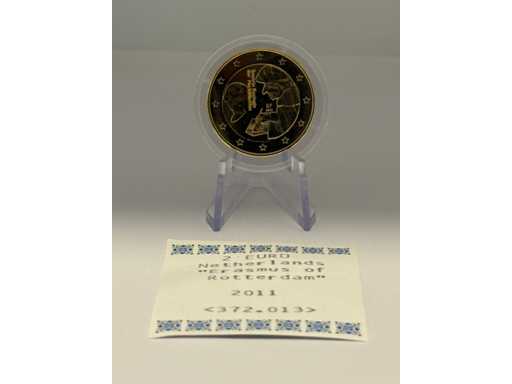 2 Euro Commemorative Coin Gold Plated Netherlands 2011 Erasmus