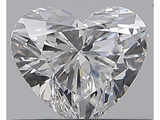 Hart vorm geslepen diamant 0.50 carat GIA gecertificeerd