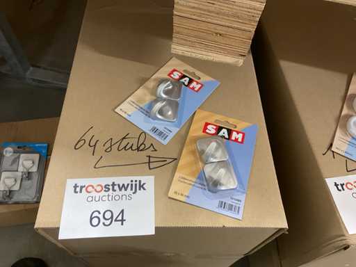 64 x selbstklebende Haken