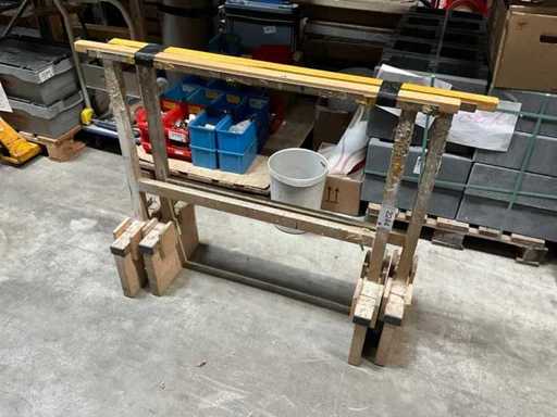 2-delige montagebeugels, zware versie, hoogte 940, breedte 1200 mm, zie tekst