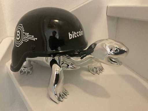 Bitcoin turtle Sculptuur