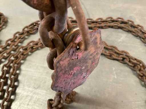 Catena di sollevamento a 2 salti, 3500kg, con anello superiore e ganci di sicurezza