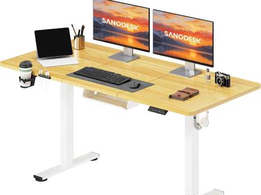 Bureau Assis Debout Électrique 140x60 cm