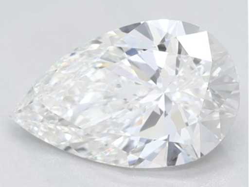 Peer vorm briljant van 1.00 carat (gecertificeerd)