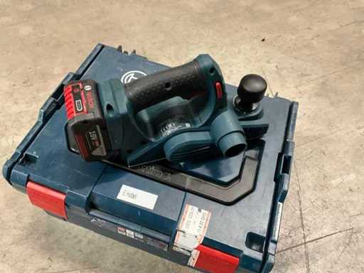 Bosch Professional (niebieski) 18Vin L-Box GHO 18 V LI Samolot Akumulatorowy z ładowarką 1 Bateria 4AH w L-Box
