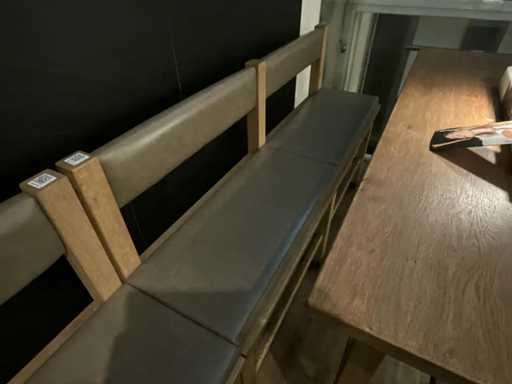 Huts - Panca alta da ristorante con rivestimento in pelle (2x)