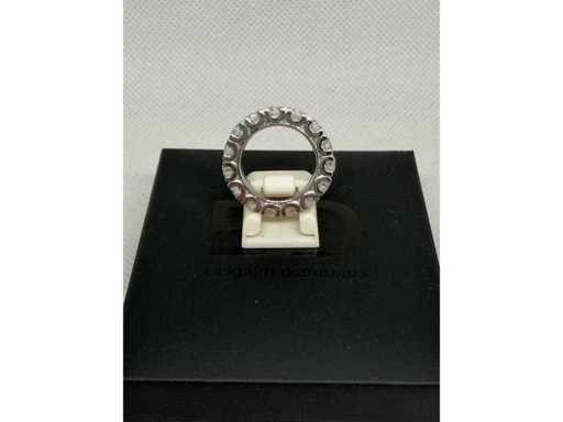 Brilliant cut - 18k white gold - Eternity Band