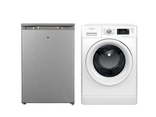 Essentiel-B  Koelkast ERT85-55mis1| Whirlpool FFB 8469E WV BE wasmachine