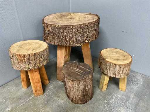 Party Tree Trunks Side Tables and Decoration