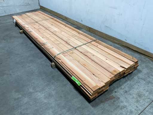 Douglas roof boarding planed tongue and groove - 400x11.6x1.6 cm (76x)