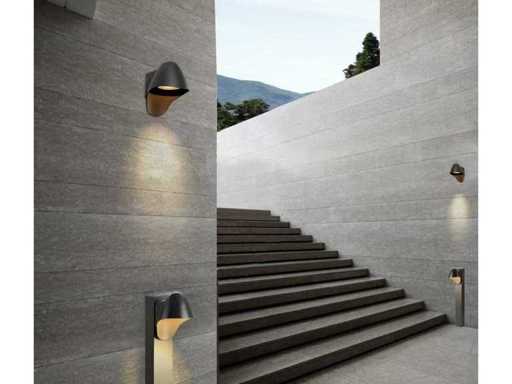 8 x Huracan wand lamp zwart