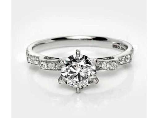 Luxe Ring Natuurlijke Diamant 1,21 karaat in 18 karaat witgoud