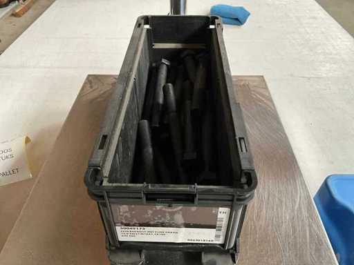 Boulon hexagonal Würth de 8,27 kg avec filetage fin M18x1,5x160 dans une boîte empilable