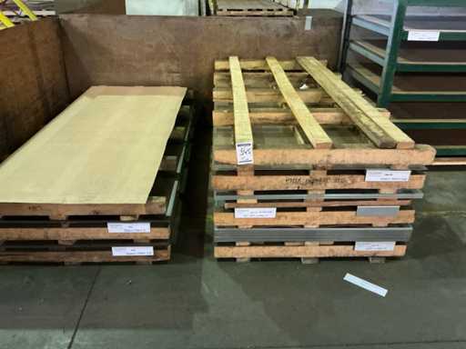 Batch of various metal sheet material