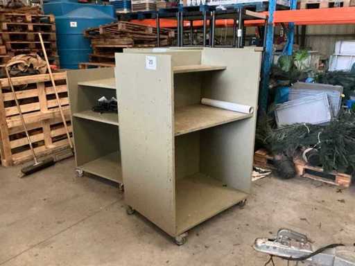 Un chalet mobile en bois pour le travail/stockage (4x)