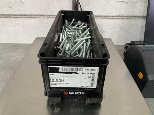 Würth 9.78 kg Zeskant tapbout M10 x 80 in stapelbare bak