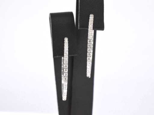 White gold earrings with diamonds