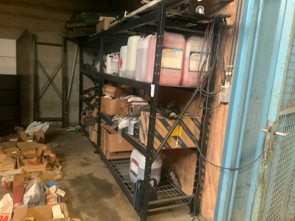 Warehouse racking with contents
