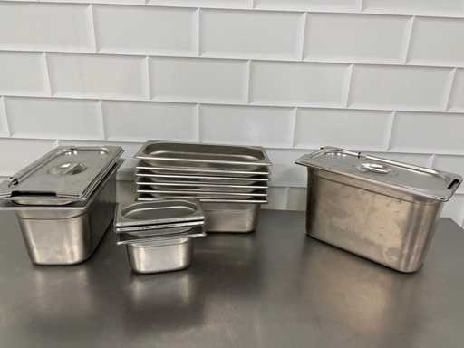 Plateau gastronorm en acier inoxydable (12x)