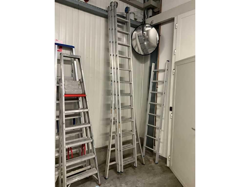 3-part aluminium sliding ladder type D3x12