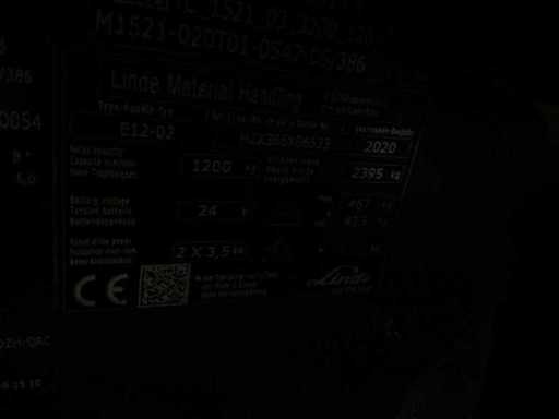 2020 Linde E12-02 Forklift with new 2025 battery